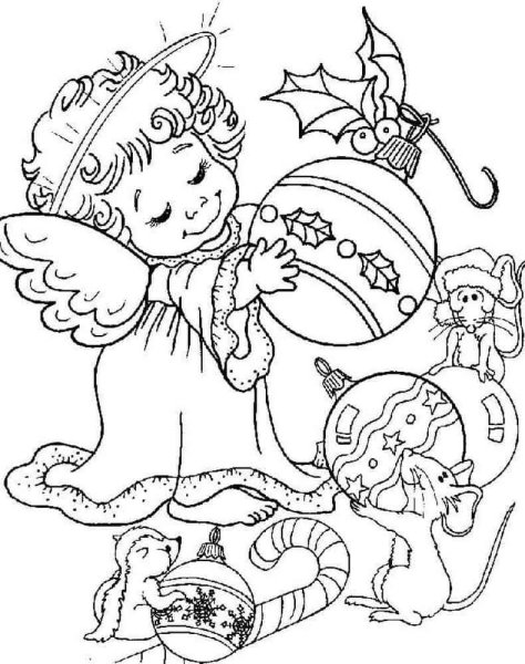 Рождественская раскраска