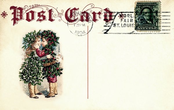 Английская Почтовая открытка с Рождеством