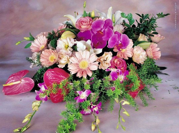Букет цветов открытка