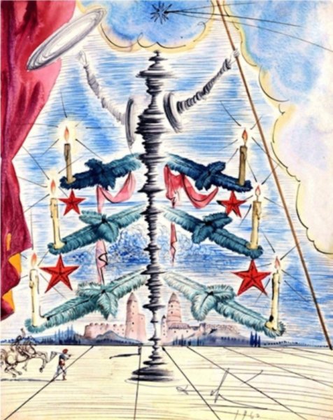 Сальвадор дали Рождественская открытка