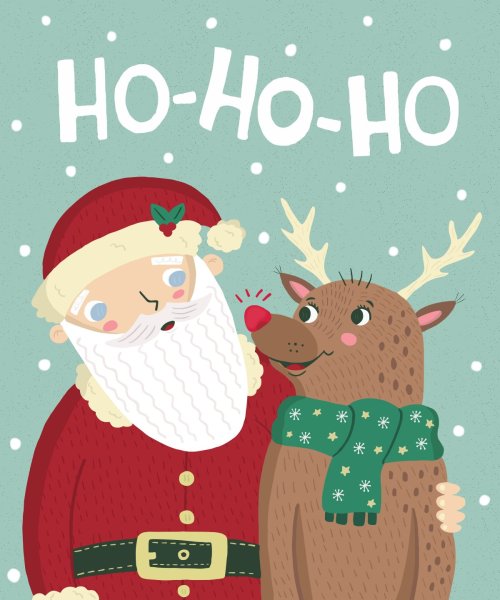 Новогодний фон тайный Санта