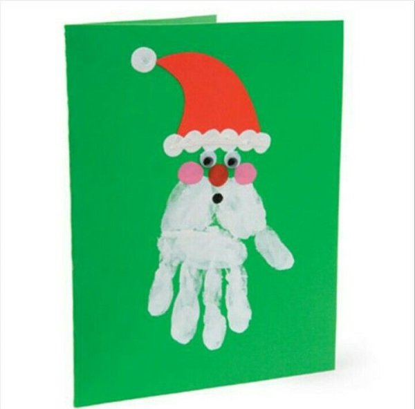 Новогодняя открытка своими руками для детей