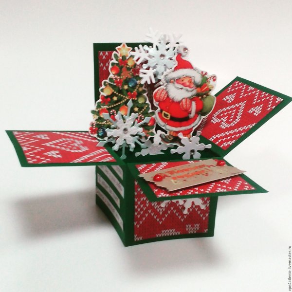 Объемная открытка на новый год
