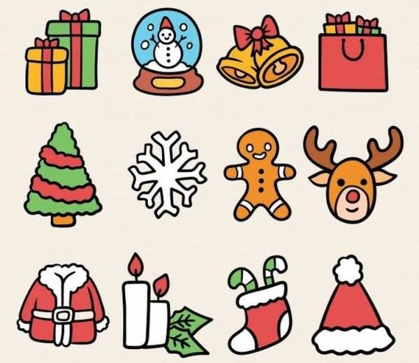 Новогодние рисунки карандашом