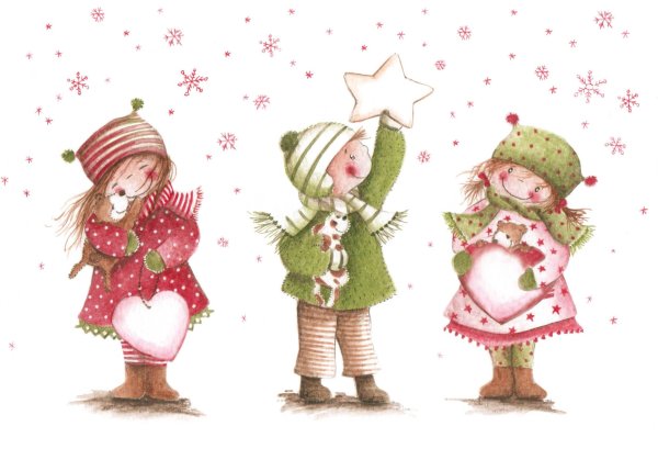 Наташа Четкова иллюстратор Рождественские открытки