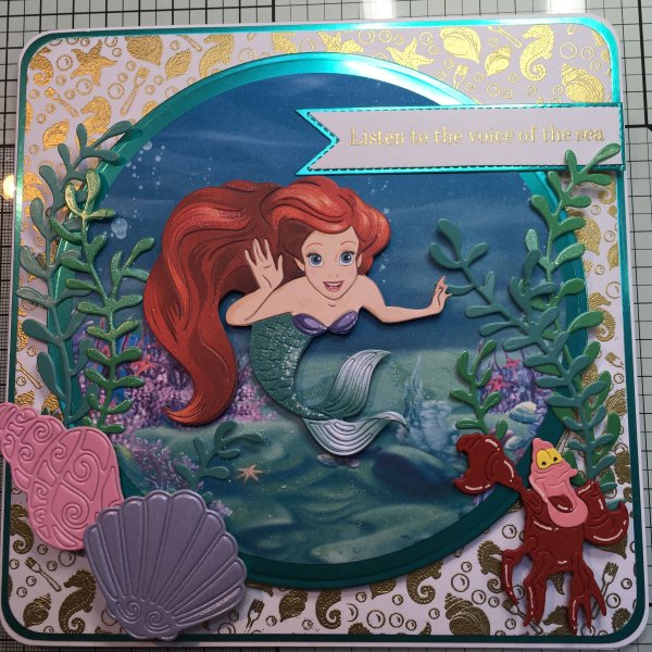 Открытка Русалочка с днем рождения