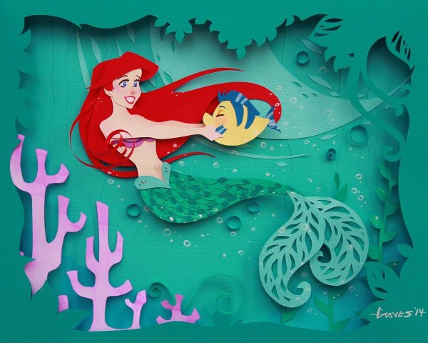 Открытка Русалочка