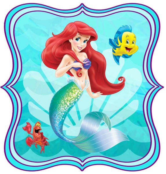 Русалка Ариэль приглашение