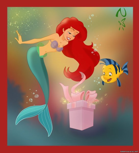 Приглашение в стиле Русалочка Ариэль