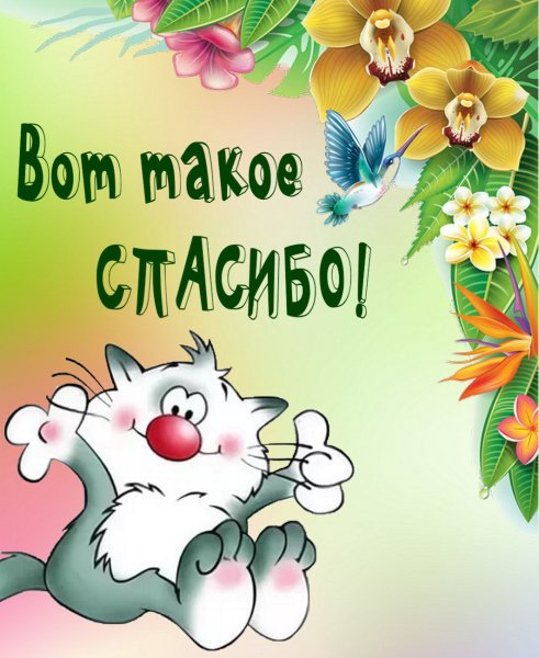 Открытка с блогодарность