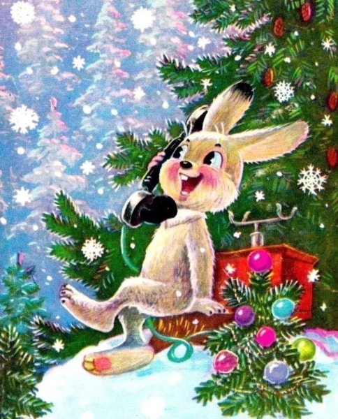 Новогодний зайчик для детей