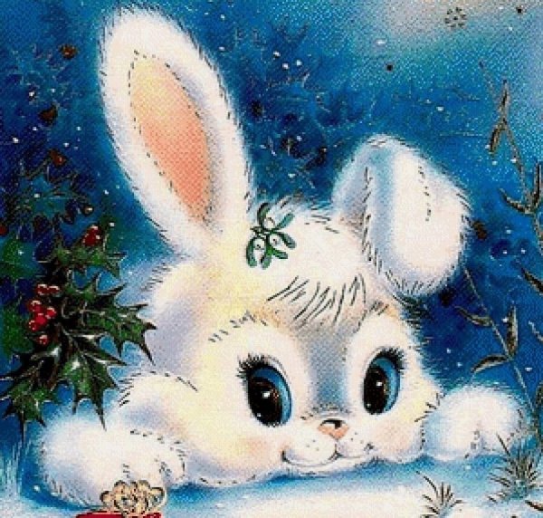 Зайчик зимой