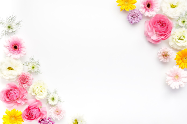 Подложка с цветами