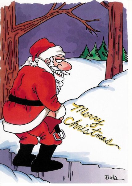 Рождественская открытка с юмором