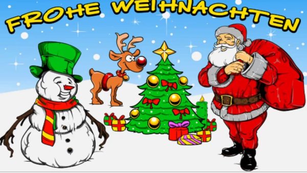 Счастливого Рождества на немецком открытки