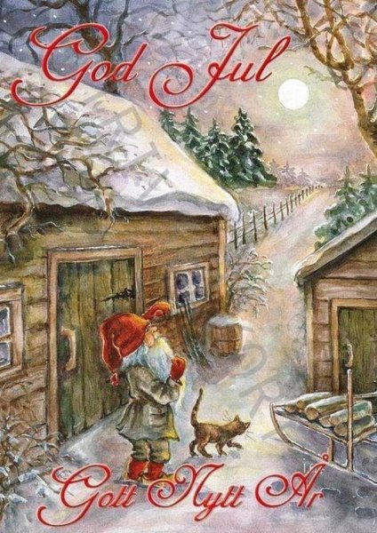 Рождественская открытка на шведском языке