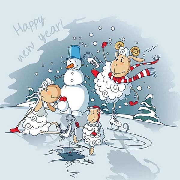 Прикольные открытки с новым годом