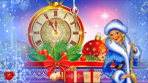 Новогодняя рамка с часами