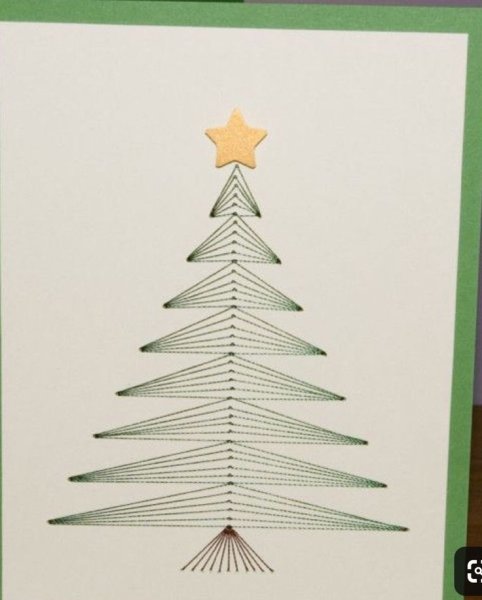 Елка в технике изонить