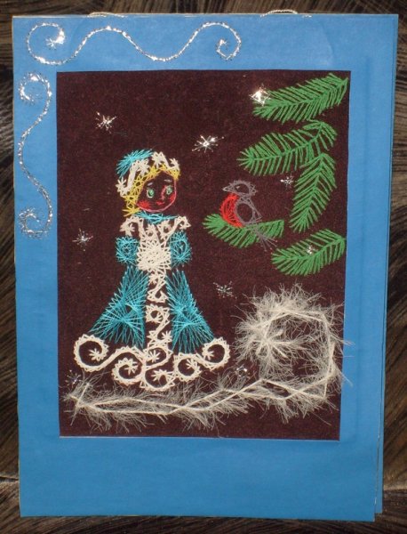 Елочные игрушки изонитью