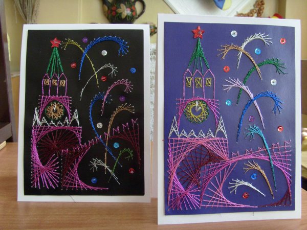 Изонить елочный шар схема