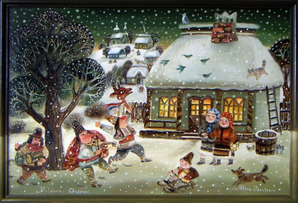 Колядовщики веселили народ щедровками