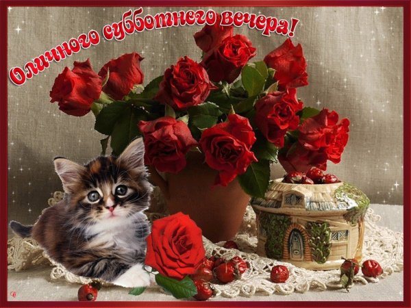 Открытки доброго субботнего вечера