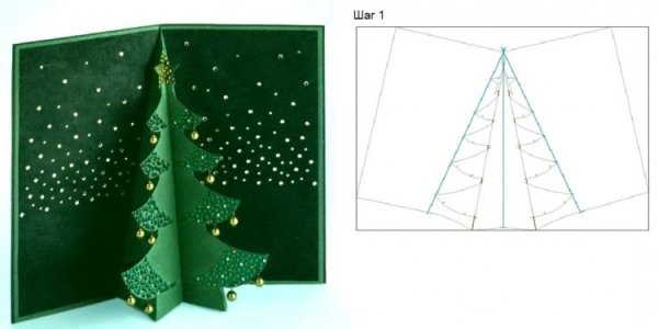 Елка бумажная раскладная