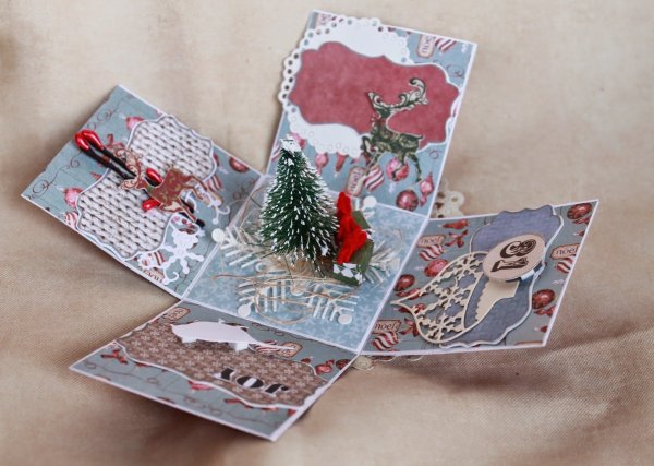 Открытка елка раскладушка