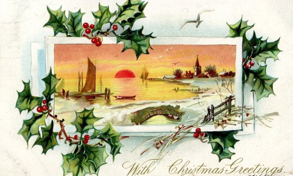 Французские новогодние открытки