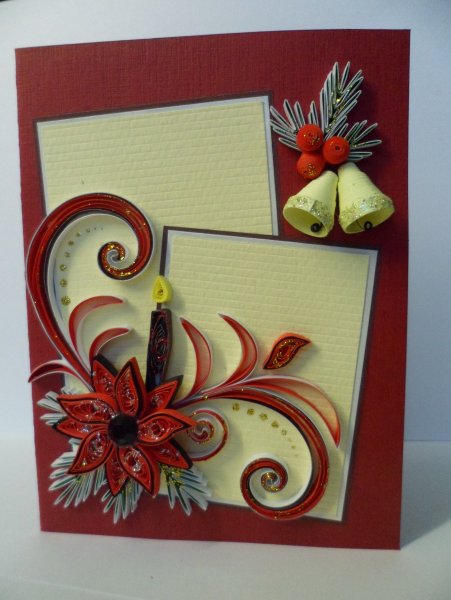 Новогодние открытки в технике квиллинг