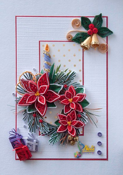 Открытки из квиллинга на новый год