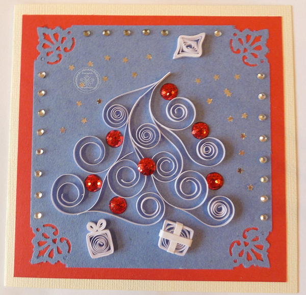 Новогодние открытки квиллинг