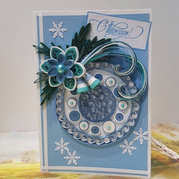 Открытки из квиллинга на Рождество