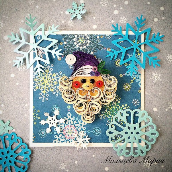 Квиллинг зимняя тематика