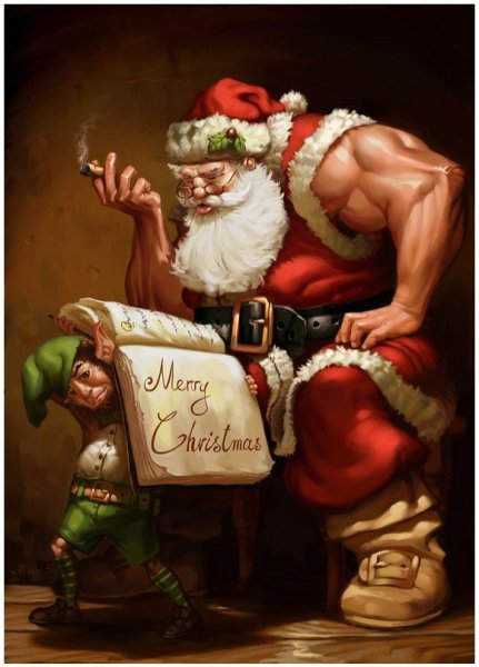 Прикольный дед Мороз