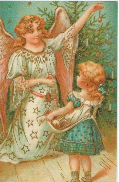 Старинные открытки с ангелами