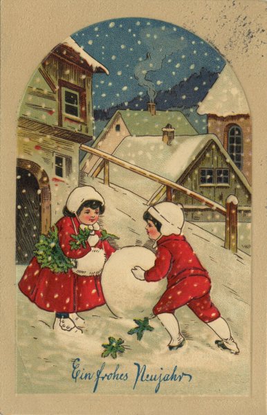 Новый год старинные открытки