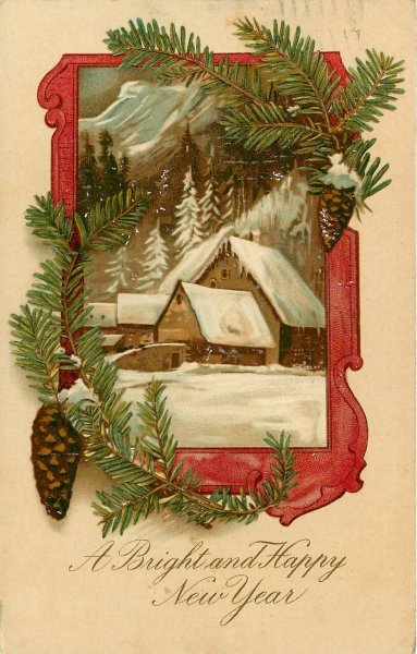 Старинная Рождественская открытка