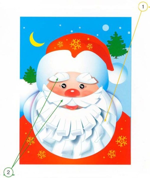 Аппликации "дед Мороз"