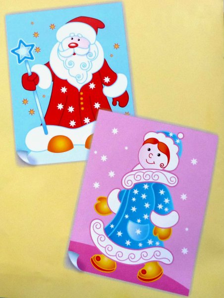 Аппликации "дед Мороз"