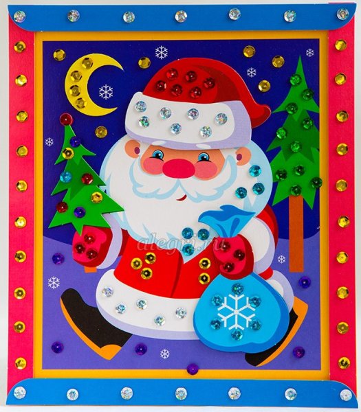 Аппликации "дед Мороз"