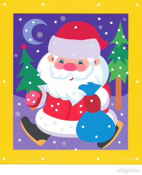 Аппликации "дед Мороз"