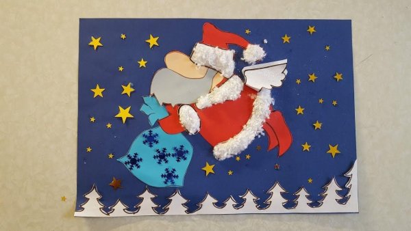 Аппликация на новогоднюю тему