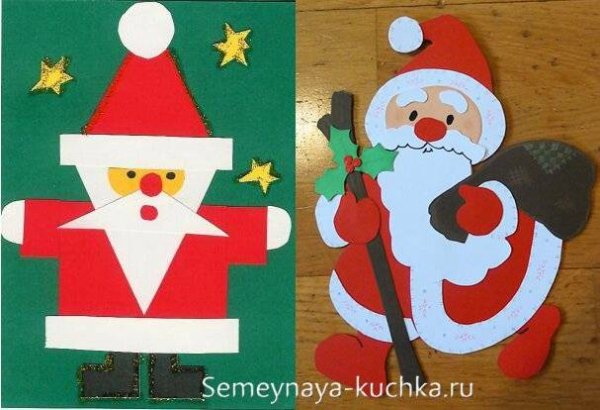 Аппликации "дед Мороз"