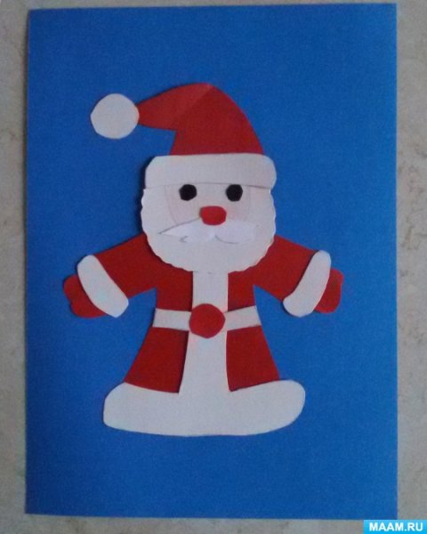 Аппликации "дед Мороз"