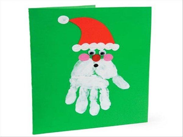 Аппликация на новый год дед Мороз