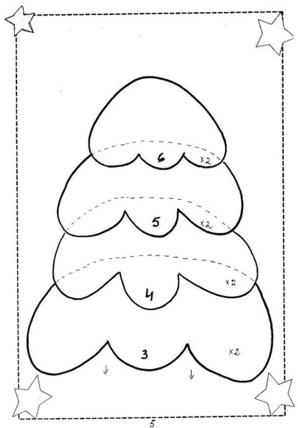 Выкройки новогодних аппликаций