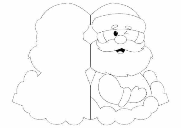 Трафареты для открыток на новый год