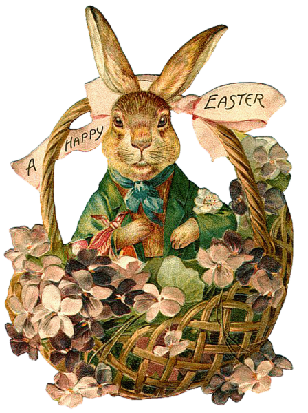 Пасхальный зайчик открытка